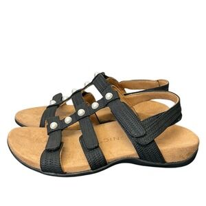 Vionic Amber Pearl Black‎ Slingback Comfort Casual Sandals Women's Size 8.5 Wide